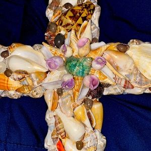Seashell Cross -Wall Decor